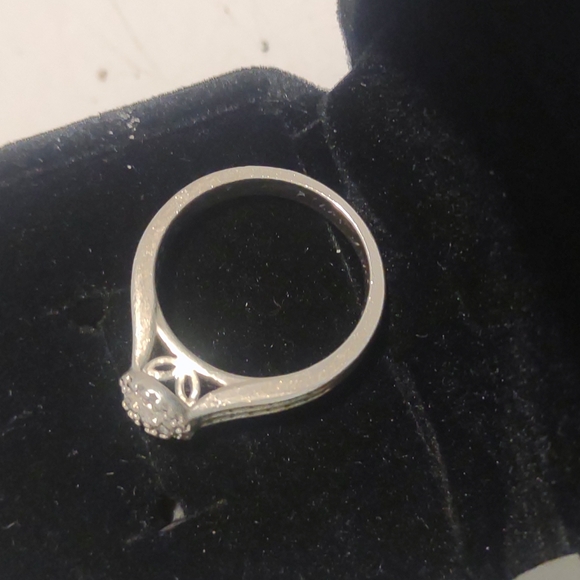 Diamond Cluster Engagement Ring-Sz.6.75 - Picture 10 of 10